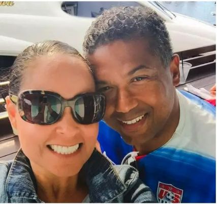 Kari Hillsman with husband Henry Francilion. 